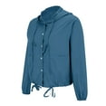 thumbnail image 5 of ManxiVoo UV Protection Long Sleeve Hooded Jacket for Women Lightweight Sportswear with Pockets Breathable Outdoor Casual Cover Up M Size Sky Blue, 5 of 9