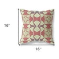 thumbnail image 5 of 16"x16" Muted Magenta Yellow Zippered Suede Geometric Throw Pillow, 5 of 5