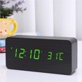 thumbnail image 3 of Despertador De Madera Carga Inalámbrica Madera Led Reloj Digital Función De Control De Sonido Advancent HA021659-00, 3 of 6