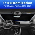 thumbnail image 6 of Windshield Sun Shade for Chrysler Pacifica 2017-2025, Front Window Shades Custom Fit for Pacifica, Foldable Car Sun Shield with Steering Wheel Sunshade to Block UV Keep Car Cool, 6 of 6