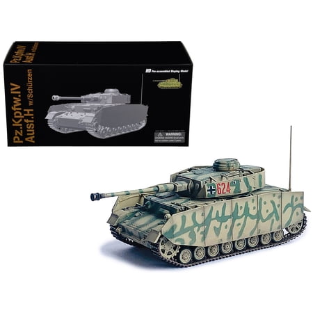Germany Pz.Kpfw.IV Ausf.H with Schurzen Tank #624 "3.Pz.Div., Ukraine" "NEO Dragon Armor" 1/72 Plastic Model by Dragon Models