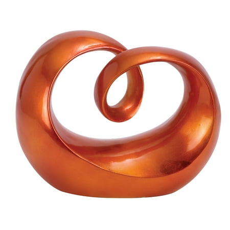Acrylic Copper Sculpture - Decmode 9 X 12 Inch Modern Abstract Infinity Resin Sculpture, Copper