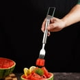 thumbnail image 6 of JilgTeok 4 Packs 2-in-1 Stainless Steel Watermelon Slicer Fruit Cutter Slicers Tool Portable Watermelon Windmill Cutter with Fork for Home Kitchen Gadget and Summer Parties, 6 of 8
