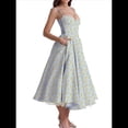 thumbnail image 3 of Vestidos de Invitada de Boda para Mujer, con Tirantes Finos, Corsé, para Fiesta de , con Encaje Floral, Vestidos Largos de Fiesta Fondo Azul XL, 3 of 8