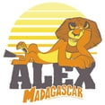 thumbnail image 2 of Boy's Madagascar Alex The Lion Character Name Graphic Tee White X Large, 2 of 4