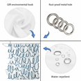 thumbnail image 5 of Blue Abstract Swirls Bathroom Shower Curtains with 12 Hooks Polyester Waterproof Shower Curtain for Stalls and Bathtubs Minimalist Modern Decorative Bathroom Privacy Curtain 36x78 Inches, 5 of 9