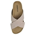 thumbnail image 3 of Soda Shoes Women Sandals Footbed Criss Cross Band Strap Flip Flops MIDGE-S Light Mauve Pink 8, 3 of 4