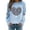 Light Blue, variant on Women's Casual Valentine's Day Heart Sequin Crew Neck Sweatshirt Valentine's Day Sweatshirt for Women Heart Sequin Sweatshirt Sweatshirt for Women Pullover Sweatshirt Cozy Pullover