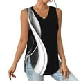 thumbnail image 3 of Tbopshirt Tank Tops for Women,Womens tops,Womens Tank Summer Printed Sleeveless V-Neck Slitted Casual Blouse tops,T-shirt Vest Tee Blouse,Womens Fashion, 3 of 6