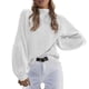 thumbnail image 1 of Gibobby Suéter mujer, Suéteres de otoño para mujer 2023 de gran tamaño, cuello alto grueso, suéter de punto grueso(Blanco,G), 1 of 5
