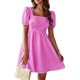 thumbnail image 5 of SAYOO Vestido de manga corta de cuello cuadrado SAYOO  moda, 5 of 9