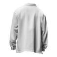 thumbnail image 5 of LISTHA Men's Casual Flap Pocket Button Front Long Sleeve Jackets White 5XL, 5 of 6