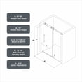thumbnail image 7 of 76"H Frameless Sliding Door,Shower Door with Stainless Steel Pulleys&Adjustable Soft Closing Function,Clear Tempered Glass,Brushed Gold, 7 of 7