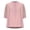 Pink, variant on Women's Cotton Linen Embroidered Shirt, Oversize Casual Half Sleeve Button Down Blouse, Loose Fit Crew Neck Embroidered Top for Women, Summer Elegant Button Up Shirt Pink M