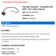 thumbnail image 2 of Fog Light Connector - Compatible with 2008 - 2011 Subaru Impreza 2009 2010, 2 of 2