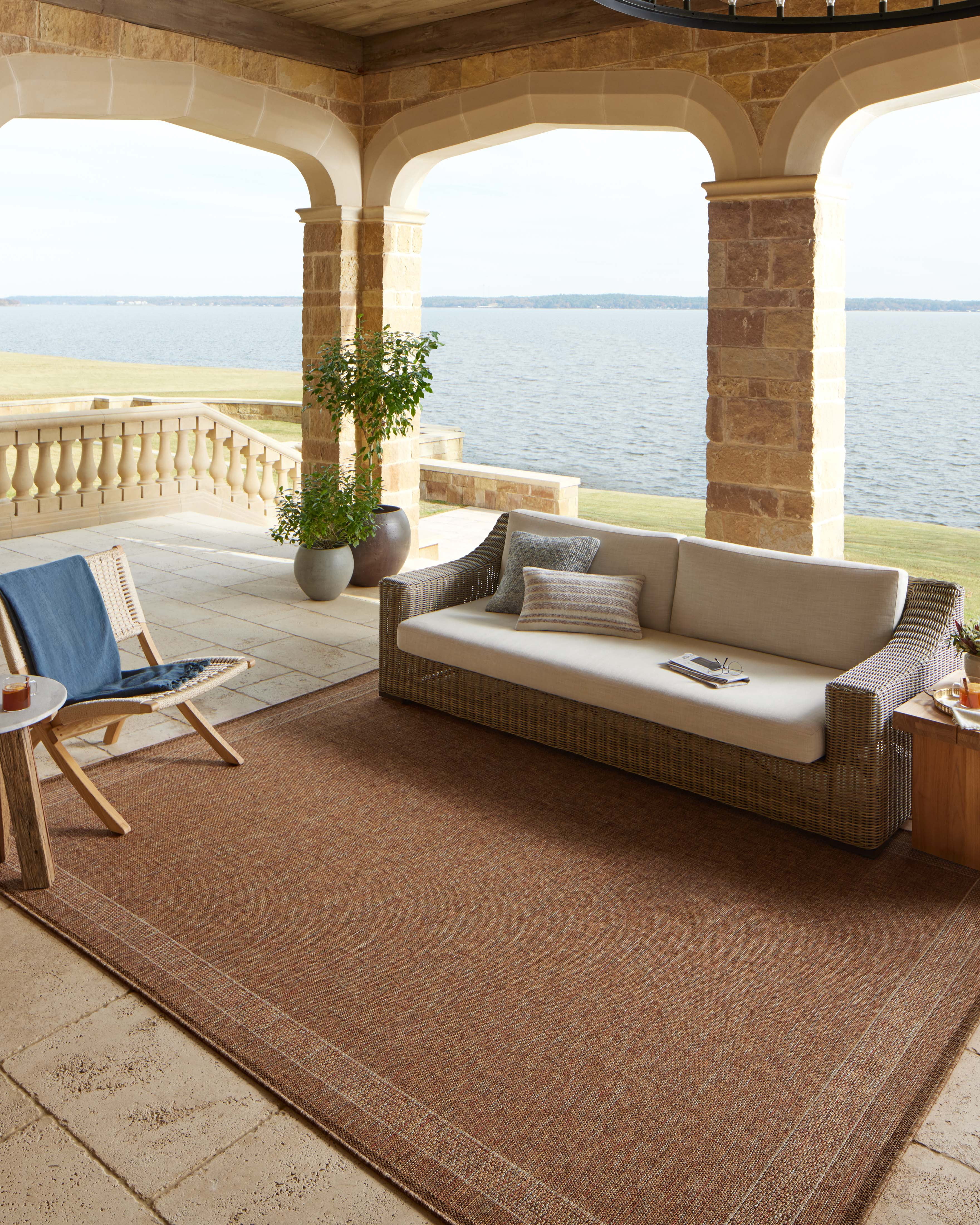 Loloi Merrick Cinnamon / Multi 7'-6" x 10' Area Rug