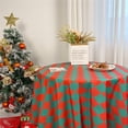 thumbnail image 4 of Nappe Festive du Nouvel An Nappe à Carreaux Rouges Nappe Rectangulaire Photographie Nappe de Table à Thé Rétro Haut de Gamme, 4 of 7