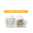 thumbnail image 3 of Organizador Giratorio Maquillaje De 360° Con 2 Cajones Xtellar Blanco, 3 of 3