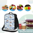 thumbnail image 4 of Rateoe Seal Fox Seagull Whales Lunch Bag Reusable Lunch Box with Shoulder Straps for Men Women Insulated Portable Lunchbox for adults Suitable for School Work Picnic, 4 of 7