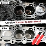 2Pcs Heavy-Duty Carbide Scraper Set, Gasket Remover & Cleaning Tool Kit with Non-Slip Ergonomic Grip for Automotive Maintenance
