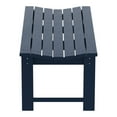 thumbnail image 5 of GARDEN Plastic Adirondack Backless Outdoor Bench for Patio Entryway, Navy Blue, 5 of 6
