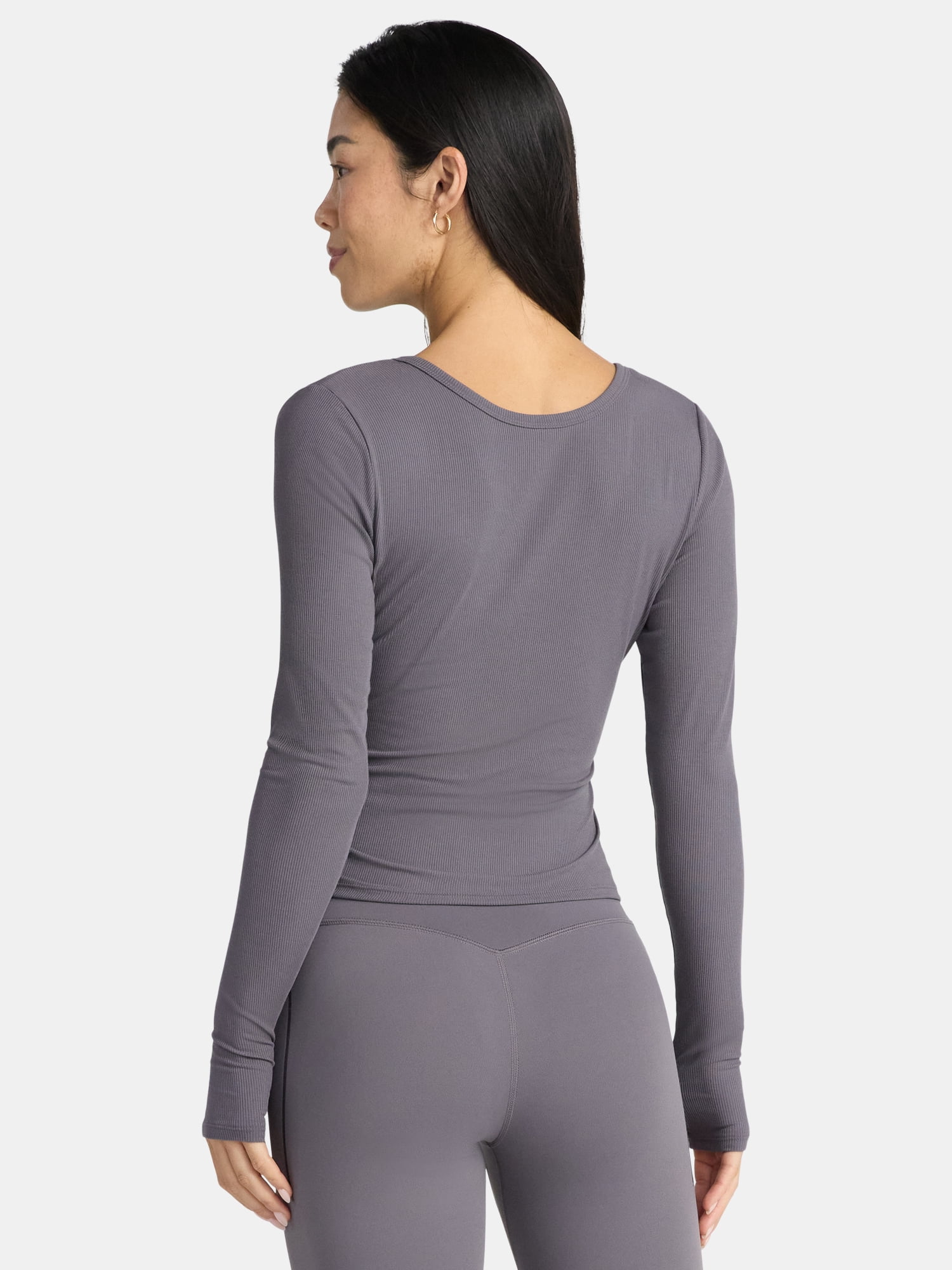 Avia Women's Reversible Wrap Top with Long Sleeves, Sizes XS-XXXL