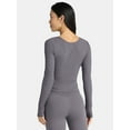 thumbnail image 3 of Avia Women's Reversible Wrap Top with Long Sleeves, Sizes XS-XXXL, 3 of 7