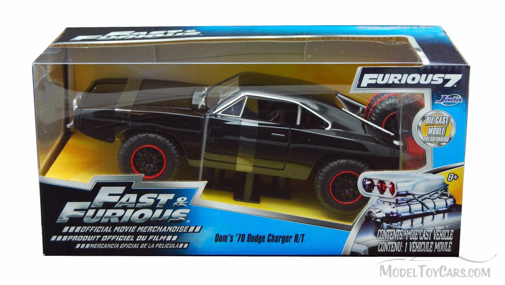 JADA 1:24 FAST & FURIOUS DOM'S 1970 DODGE CHARGER OFF-ROAD DIE-CAST BLACK 97038