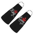 thumbnail image 1 of tredstone 2piece Cute Aprons For Women Cooking Set For Couples And Easy To Clean Gift Idea Aprons For Cooking Black B, 1 of 6
