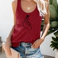 thumbnail image 1 of Boovnll Débardeurs pour Femmes, T-Shirt Sans Manches Décontracté à Col Rond Imprimé d'Été pour Femmes, Débardeur pour Femmes, Débardeurs, Débardeurs pour Femmes, 1 of 4