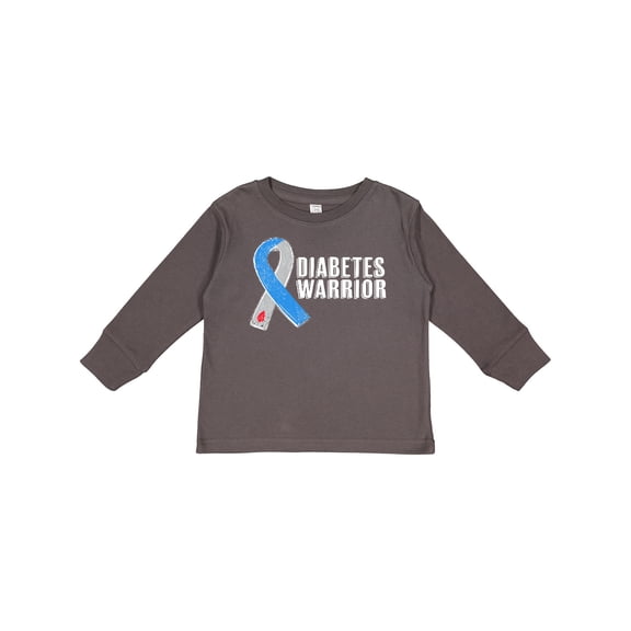Inktastic Diabetes Warrior Boys or Girls Long Sleeve Toddler T-Shirt