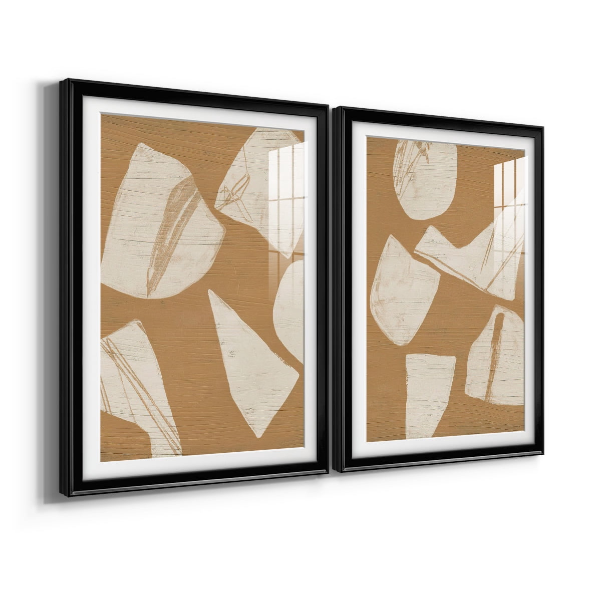 Wexford Home Piecemeal I Premium Framed Print, 18.5" x 24.5" - Ready to Hang, Black (Set of 2)
