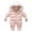 Pink, variant on Snowsuit Romper Jacket for Girls Boys Baby Girls Boys Sweater Coat Winter Thick Warm Hooded Coat Jumpsuit Snowsuit Playsuit Romper Snow Wear Outerwear Jackets 3-6 Months