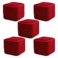 thumbnail image 2 of 1/2/5 Pcs Velvet Jewelry Ring Boxes Earring Gift Storage Boxes Wedding Proposal Ring Display Box Red, 2 of 2
