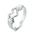 thumbnail image 5 of Anillos para mujer, regalos para mujer, moda para damas, manos geométricas abiertas que corazón, joyería de moda, anillo para damas, 5 of 5
