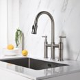 thumbnail image 1 of Simply-Me Kitchen Faucet with Pull Down Sprayer, Single Level Stainless Steel Kitchen Sink Faucets, Single Handle High Arc Pull Out Kitchen Faucet, Brushed Nickel, 1 of 9