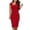 Red, variant on CALAFEBILA Women One-Piece Swimwear Relaxing Beach Mother's Day Summer Wrinkled Cloth Wave Fluorescent Surf Strapless Swimsuit