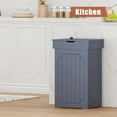 HOMEFORT Standalone Wood Dustbin, 23 Gallon Kitchen Trash Can, Wooden ...