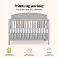 thumbnail image 3 of Dream On Me Storybrooke 5 in 1 Convertible Crib, Pebble Gray, 3 of 7