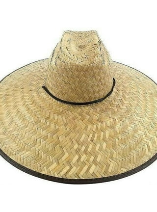 BESTONZON 23.5x14.5cm Traditional Chinese Oriental Bamboo Straw Cone Garden  Fishing Hat Adult Rice Hat for Children Kids