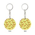 thumbnail image 2 of Naloa Floral Squirrel Print Round Keychain Keychain Key Ring, Key Tag, Key Chain Bulk for Gift Accessories (Round), 2 of 7