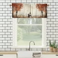 thumbnail image 3 of Paris Eiffel Tower Valance Rod Pocket Window Curtain for Kitchen Autumn Rainy France Street Thermal Insulated Room Darkening Curtain for Dinning Room, 3 of 6