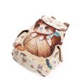 thumbnail image 2 of Mochila de lona de las mujeres de dibujos animados gato patrón escuela bolsillos bolsillos Casual Vi Abanopi Tipo 1, 2 of 6