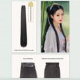 thumbnail image 3 of Synthetic black women's vertical hair extensions, hair extensions, five different lengths of headwear for women's wigs, 3 of 10