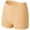 Beige, variant on Full Coverage Stretch Nylon Spandex Boyshort Women's Panties Seamless Mid Rise Short Leg Intimate Shorts