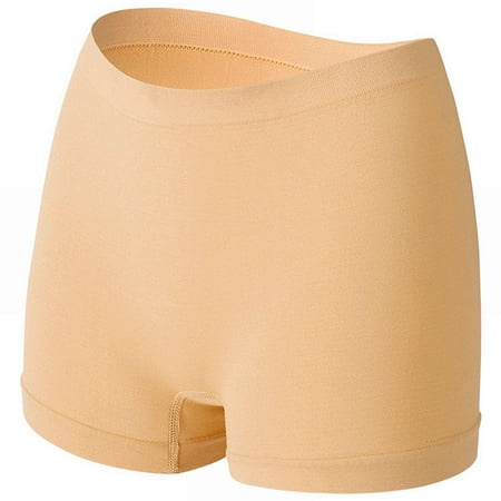 DondPO Womens Underwear Womens Boyshorts Underwear Full Coverage Soft Stretch Shorts For Women Womens Sexy Underwear Seamless Underwear For Women Beige XL Clearance