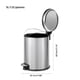 thumbnail image 2 of Bote de basura EKO Serene 5L acero inoxidable con cubo interior cierre suave, 2 of 5