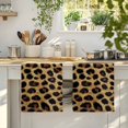thumbnail image 4 of Leopard Print Kitchen Towels Set of 1, Brown Yellow Retro Animal Fur Pattern Absorbent Dish Towels for Kitchen, Microfiber Hand Towel, Quick Drying Tea Towel for Cleaning Decorative Dishcloths, 4 of 7