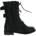 thumbnail image 2 of Link Mango-61K Girls Zipper Military Combat Boot, 2 of 4