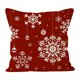 thumbnail image 2 of Yhmxh Fundas de cojín navideñas con fondo rojo y diseños de copos de nieve., 2 of 5